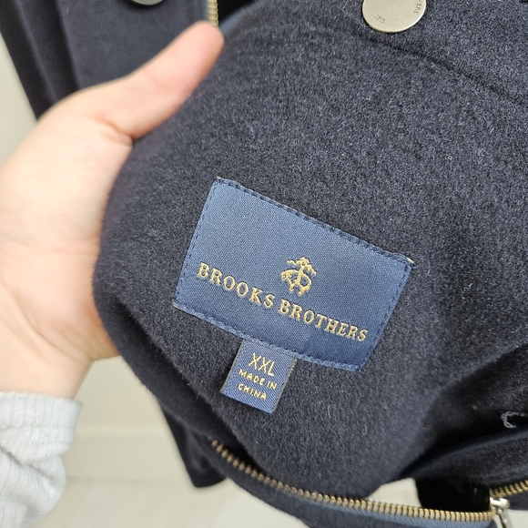 Brooks Brothers Men's Navy Wool Blend Field/Barn Coat - XXL - Picture 4 of 5